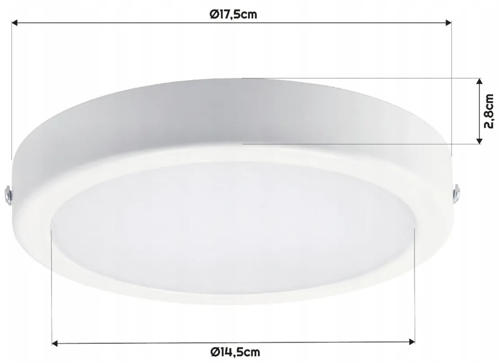 LED okrúhle vstavané svietidlo Philips - 12W 1200lm 4000K - biela lampa