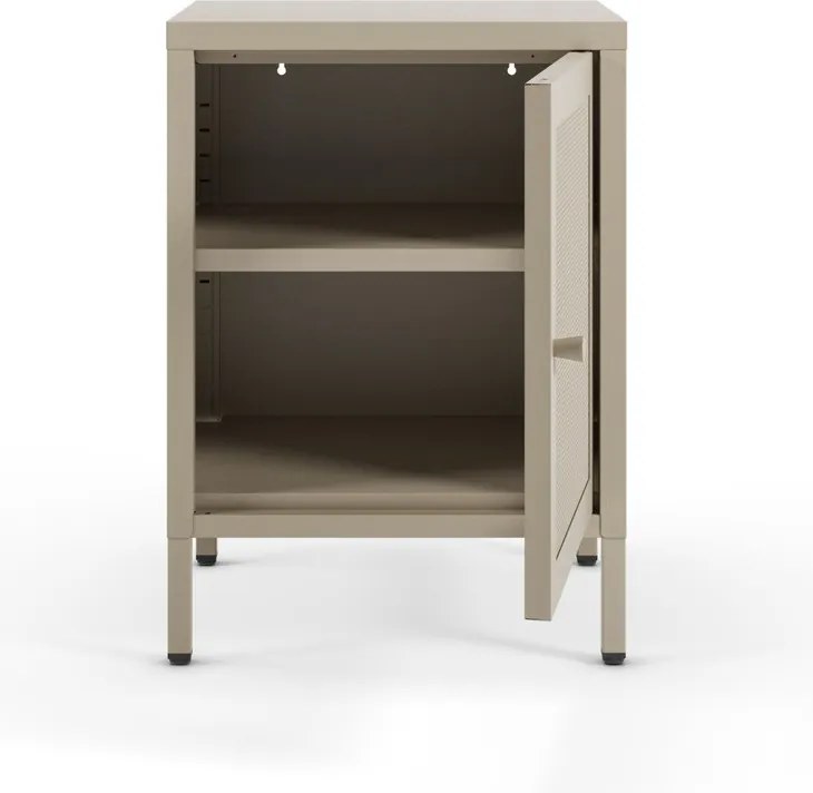 Krémovobiely nočný stolík Fayna – Marckeric