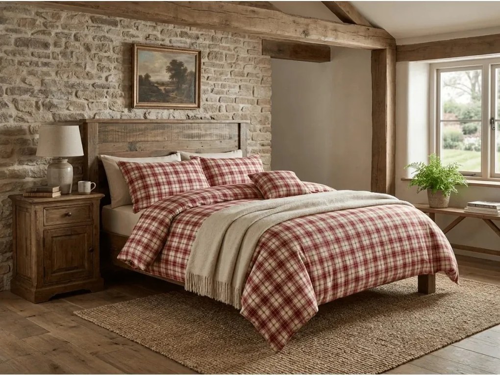 Flanelové obliečky TARTAN HEART farebné Rozmer obliečky: 70 x 90 cm | 140 x 200 cm