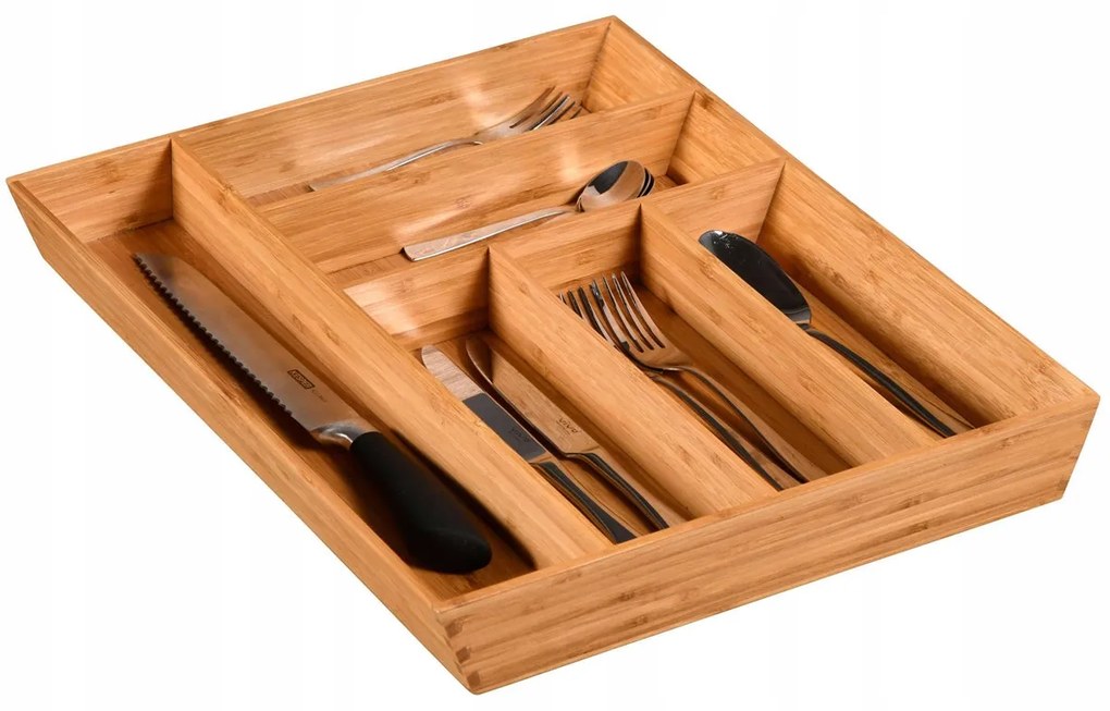 Organizér do zásuvky, príborník + na kuchynské náradie bambusový KESP 70 x 43 cm (SADA)