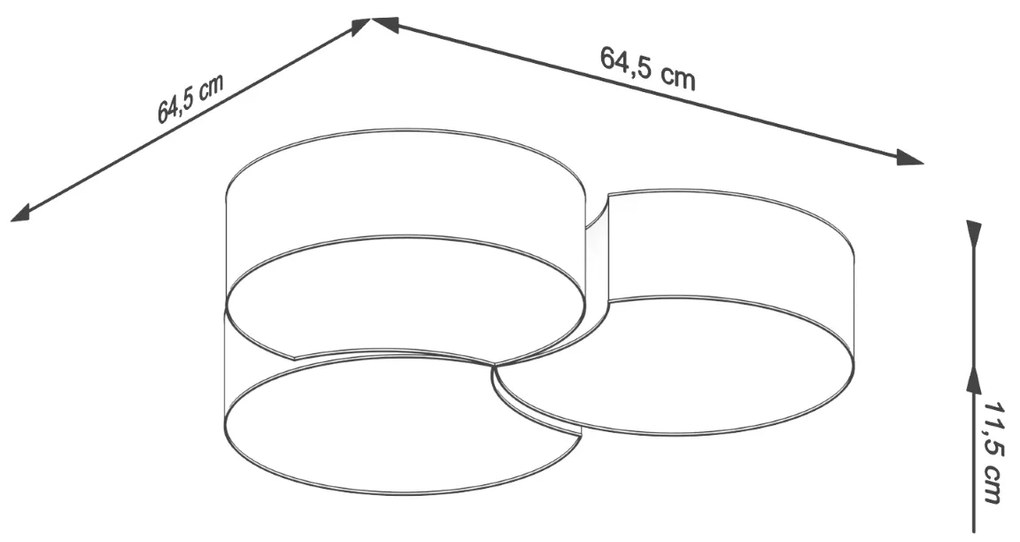 Stropné svietidlo CIRCLE 3B biele