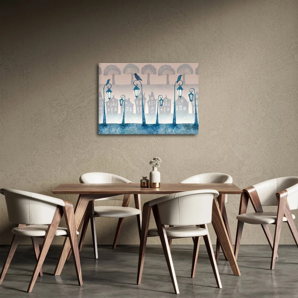Obraz - Havrany strážiace mesto (70x50 cm)