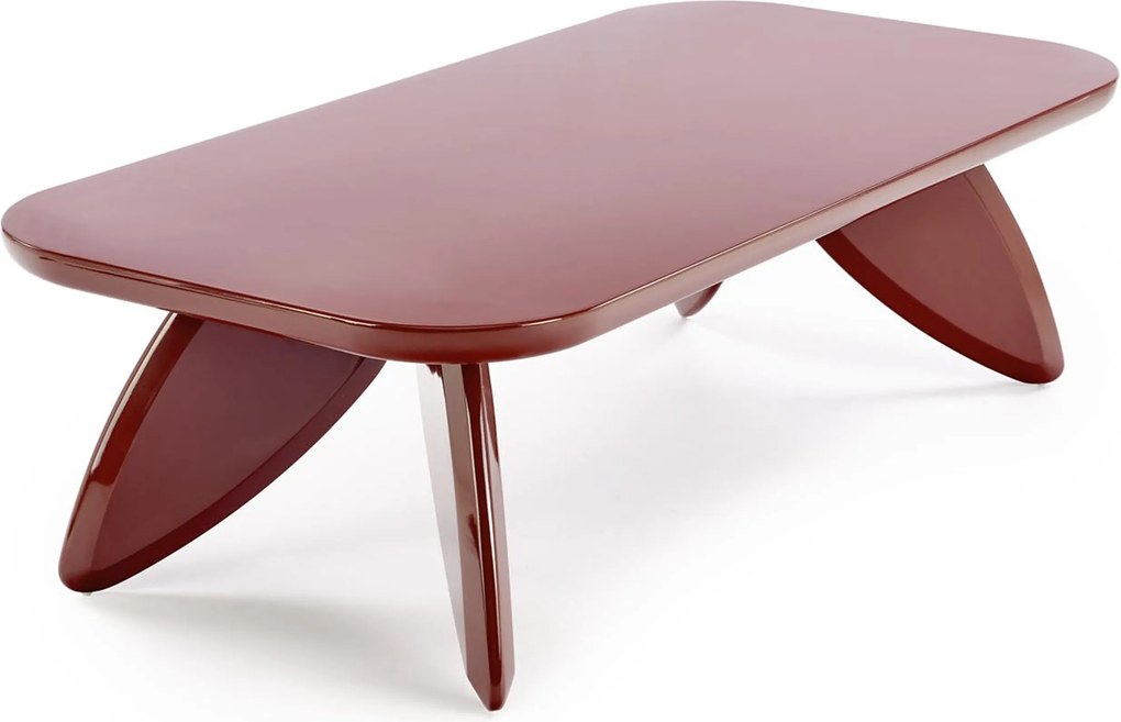 Obdĺžnikový konferenčný stolík Lumis 120 cm - burgund