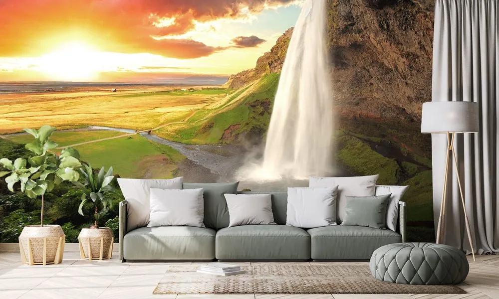 Fototapeta veľkolepý islandský vodopád