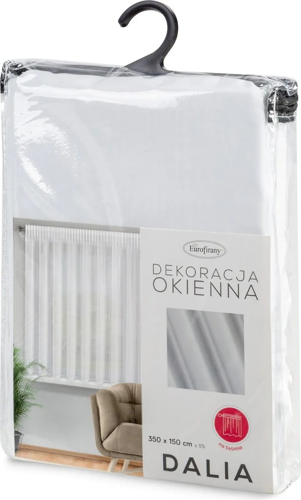 ZÁCLONA NA PÁSKE DALIA 350X150 CM BIELA