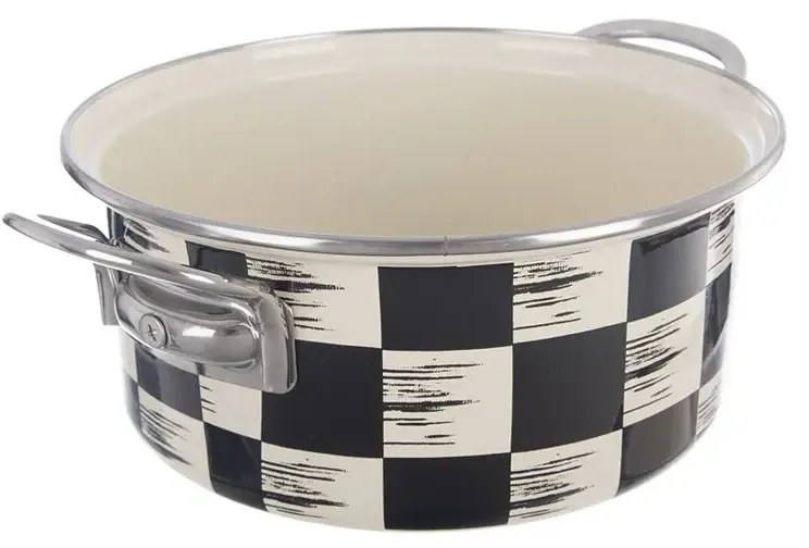 Kastról smalt ŠACHOVNICA Lem 2,2 l