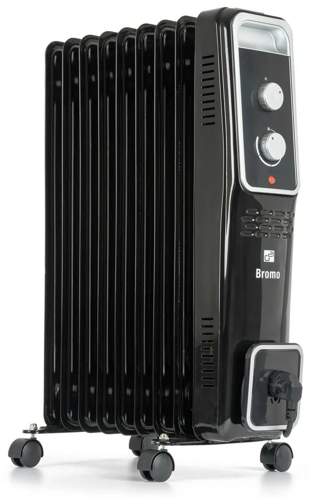 G21 Bromo olejový radiátor, 9 rebier, 2000 W,čierny, M