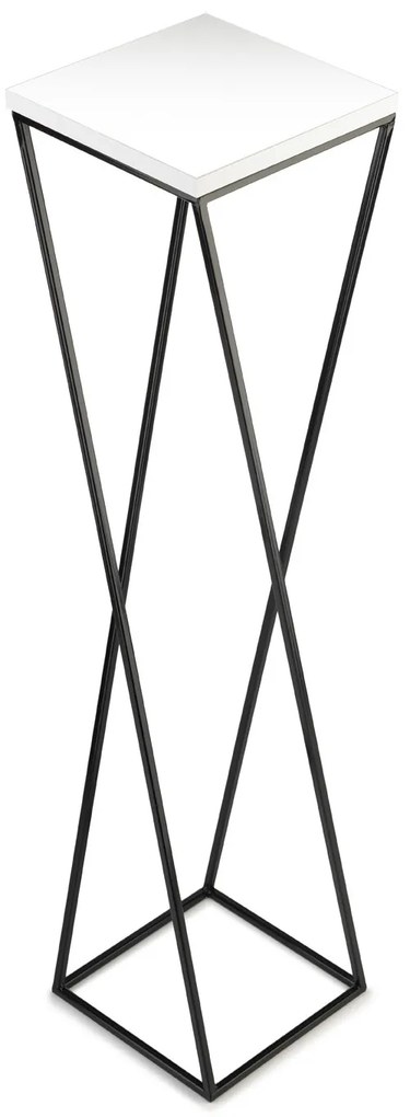 STOJAN NA KVETINÁČ LOFT7 100X24X24 CM ČIERNA/BIELA