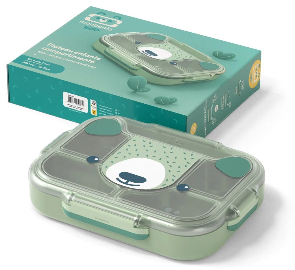 monbento Desiatový box Monbento Wonder Green Bear 950 ml