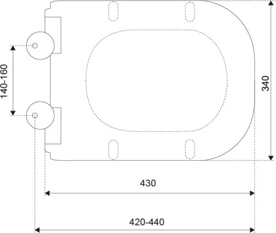 Novoterm WC sedátko NV-Kamet Soft Close Duroplast pre WC NV-Kamet