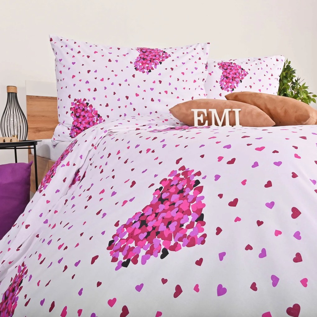 Obliečky Romance fialové EMI: Vankúš 40x40