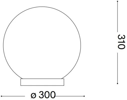 Ideal Lux - Stolná lampa CARTA 1xE27/25W/230V pr. 30 cm biela
