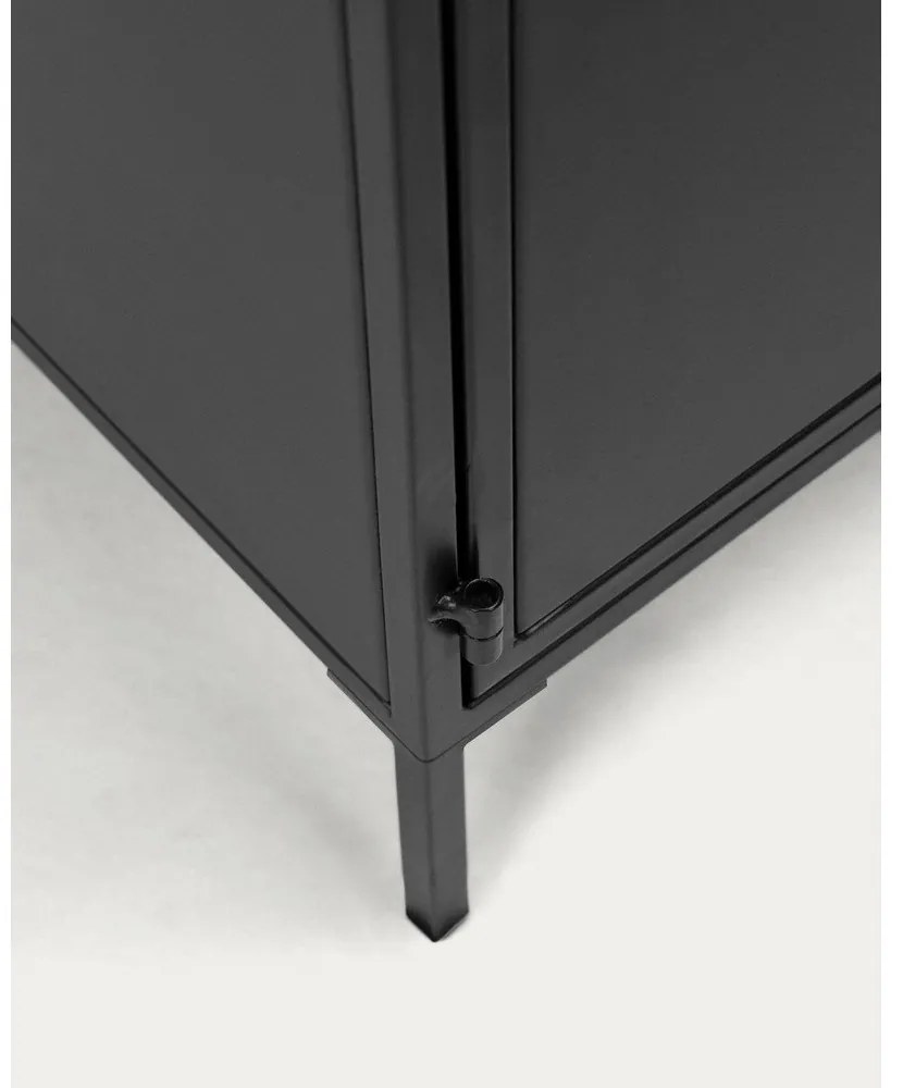 Čierna oceľová komoda 160x72x35 cm Shantay – Kave Home