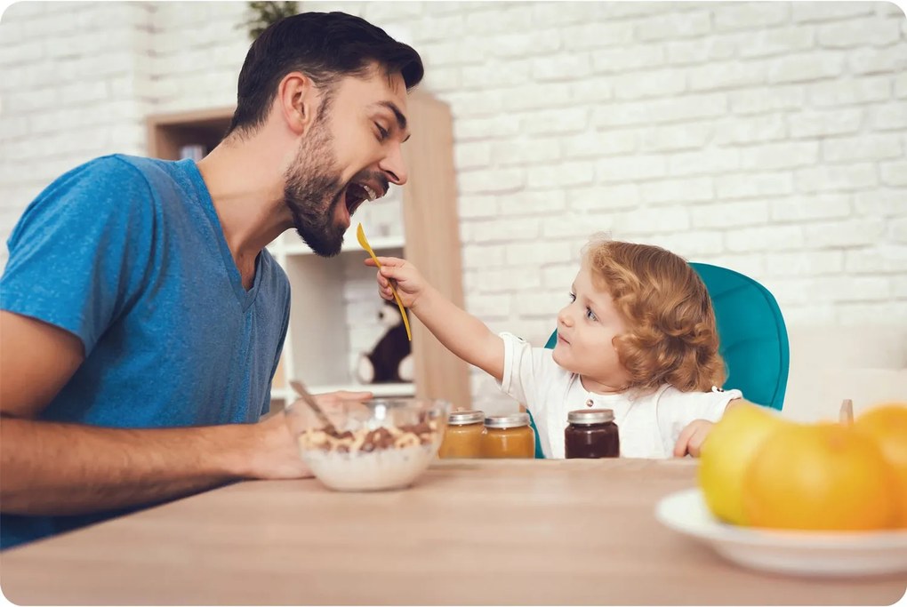 Detská jedálenská stolička Ricokids Tulo modrá