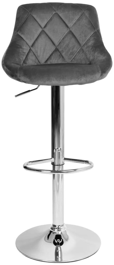 Barová stolička CYDRO CHRÓM sivá