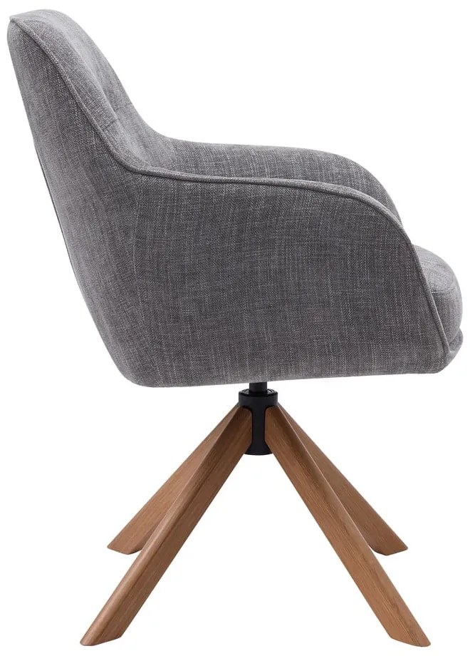 Sivé čalúnené jedálenské kreslá v súprave 2 ks Avola – Unique Furniture