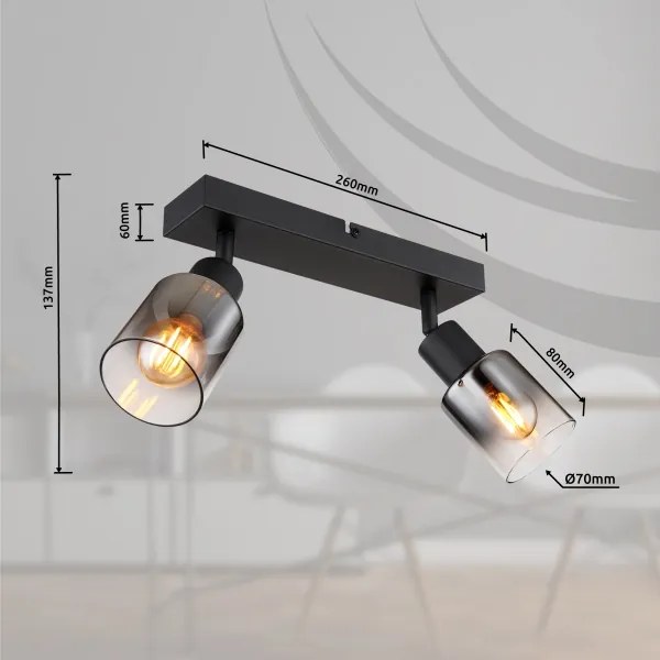 Globo 54308-2 - Bodové svietidlo HUBERTUS 2xE14/40W/230V