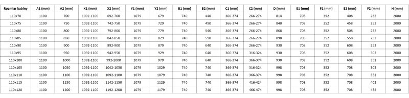 Mexen Lunar, L Duo výklopný sprchový kút 110 x 75 cm, 8mm číre sklo, grafitový profil, 834L-110L-075P-95-00