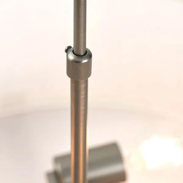 Endon 72635 - Luster na tyči HAYFIELD 3xE27/40W/230V matný chróm/šedá