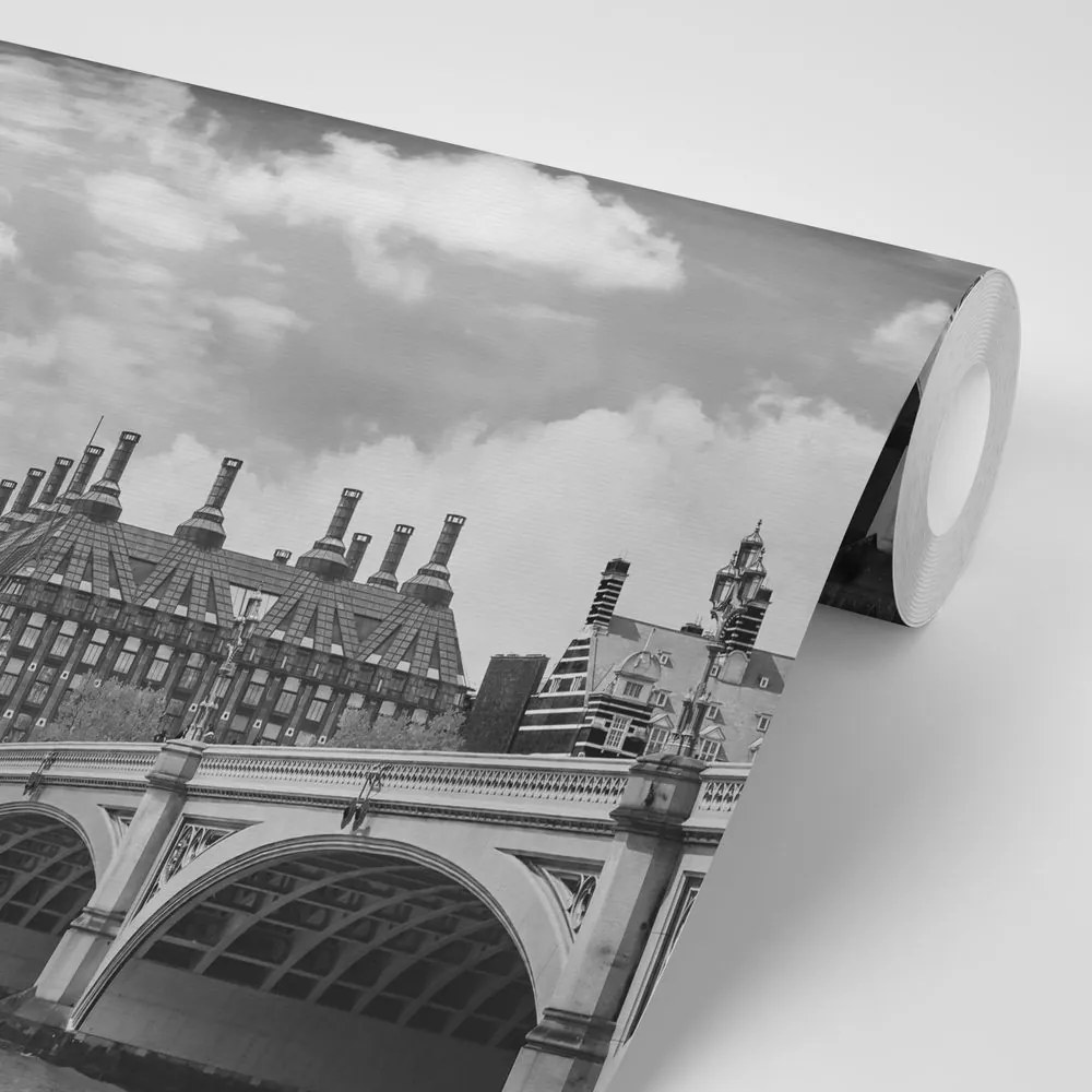 Samolepiaca fototapeta Big Ben v Londýne v čiernobielom - 300x200