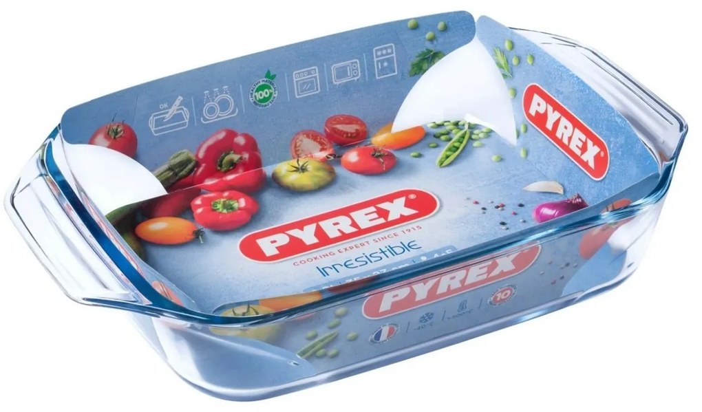 Pyrex Sklenený pekáč 4 l, 39 x 25 x 7 cmcm, 4 l