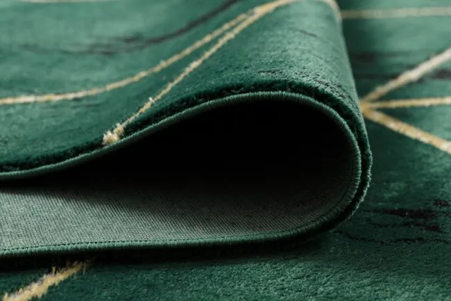 Koberec EMERALD exkluzívny 1012 glamour, styl geometrický, marmur fľaškovo zelený / zlatý