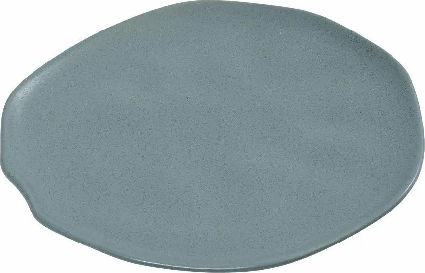 Mělký kameninový talíř Mare Teal 27 cm modrý