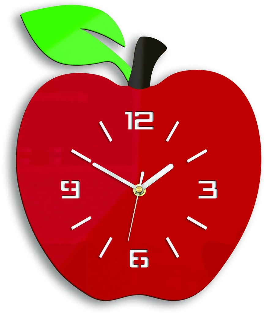 Nástenné hodiny Apple červené
