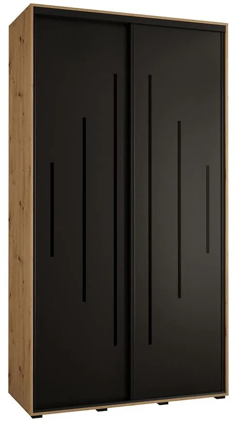 Skriňa 45 Canaris 12 130 artisan/čierna/čierna