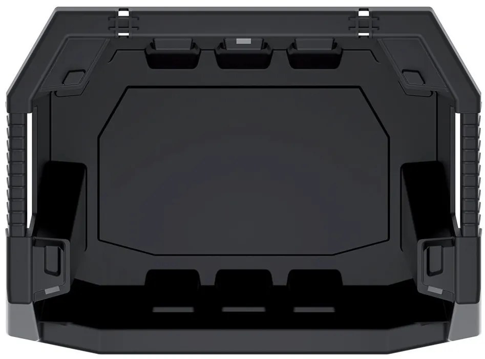 Prosperplast Dielenský úložný box so skosenou hranou HEAVY DUTY, čierny 40x29x28 M