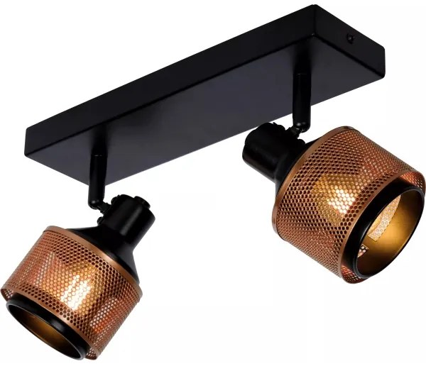 Lucide 77980/02/30 - Bodové svietidlo RAFA 2xE14/40W/230V čierna/bronz