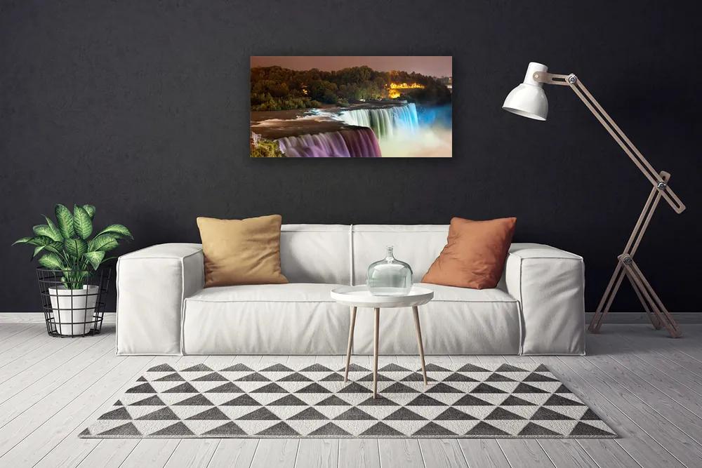 Obraz Canvas Les vodopád príroda 120x60 cm