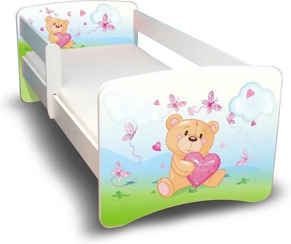 MAXMAX Detská posteľ 160x80 cm - MÍŠA so srdiečkami II 160x80 pre dievča NIE