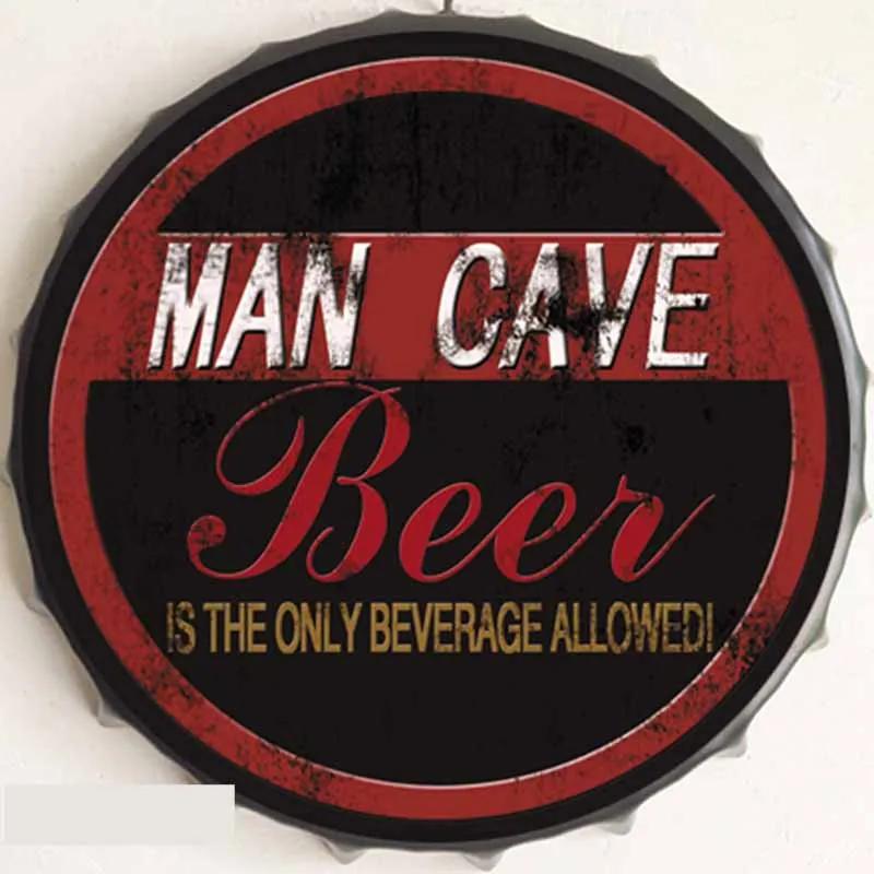 Ceduľa vrchnák Man Cave - Beer