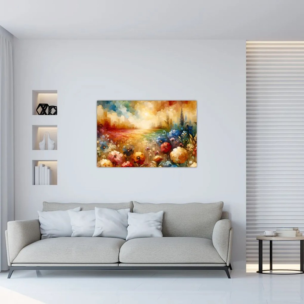 Obraz - Pestrofarebná lúka (90x60 cm)