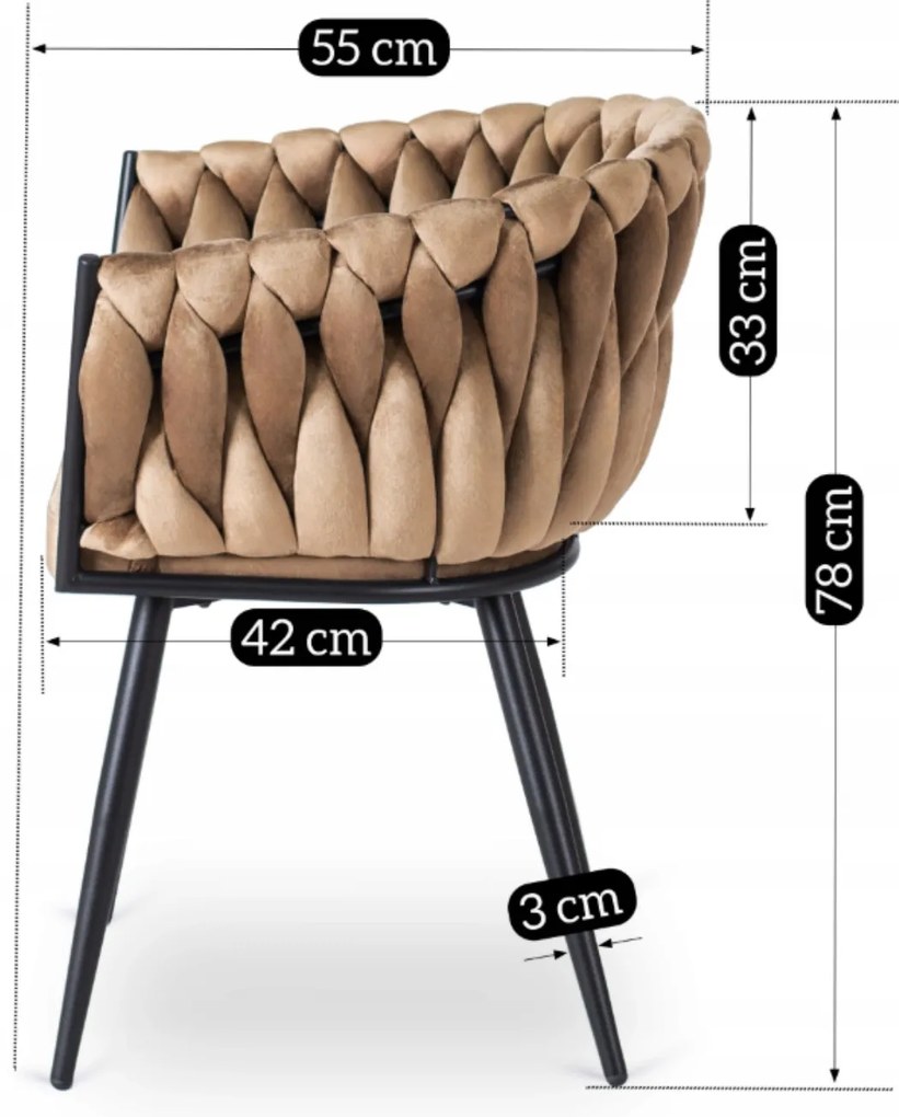 PROXIMA.store - Čalúnená jedálenska stolička ELENA FARBA: béžová