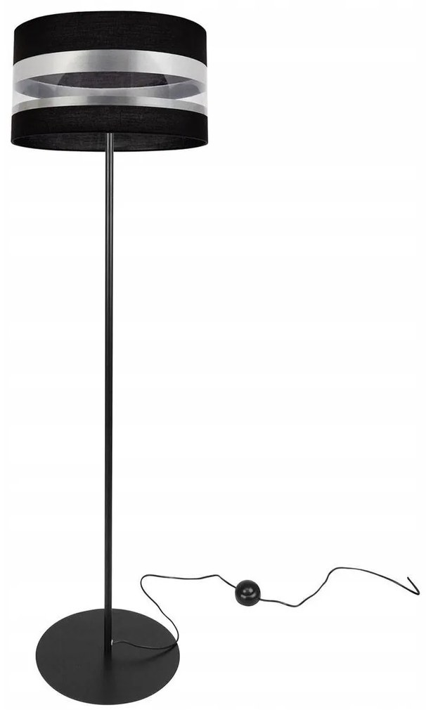 Stojacia lampa Intense chrome, 1x textilné tienidlo (výber zo 6 farieb), (výber z 3 farieb konštrukcie), (fi 35cm), o