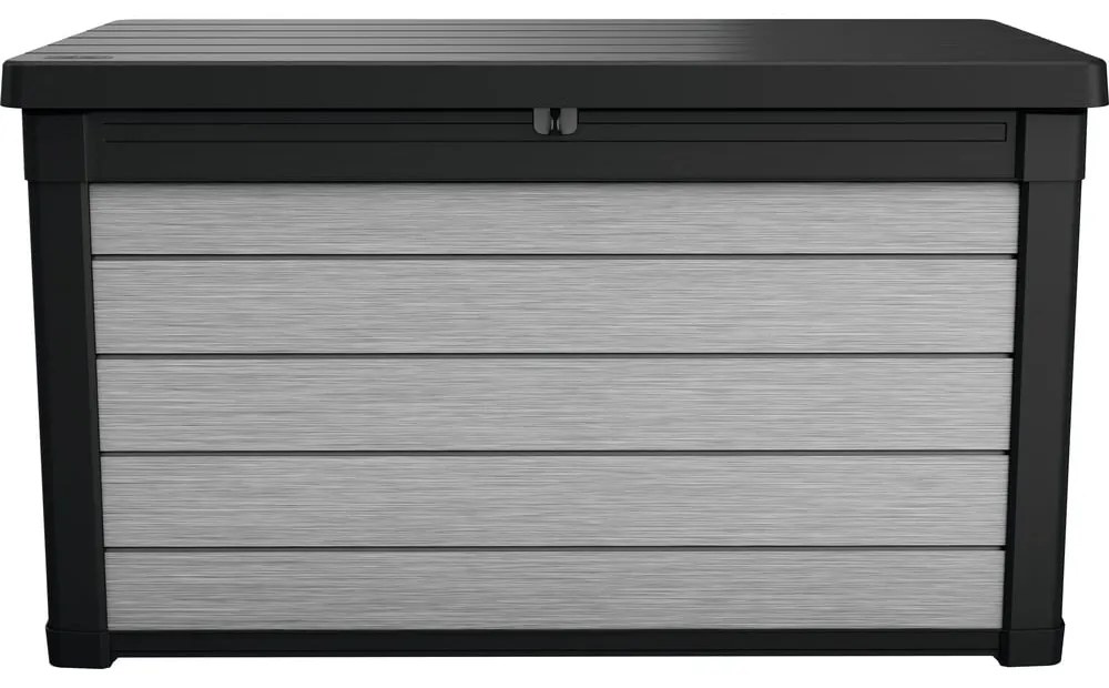 Hnedo-sivý záhradný úložný box Keter, 380 l
