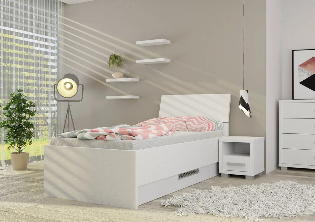 Wood Service Jednolôžko Lenka s úložným priestorom 90 x 200