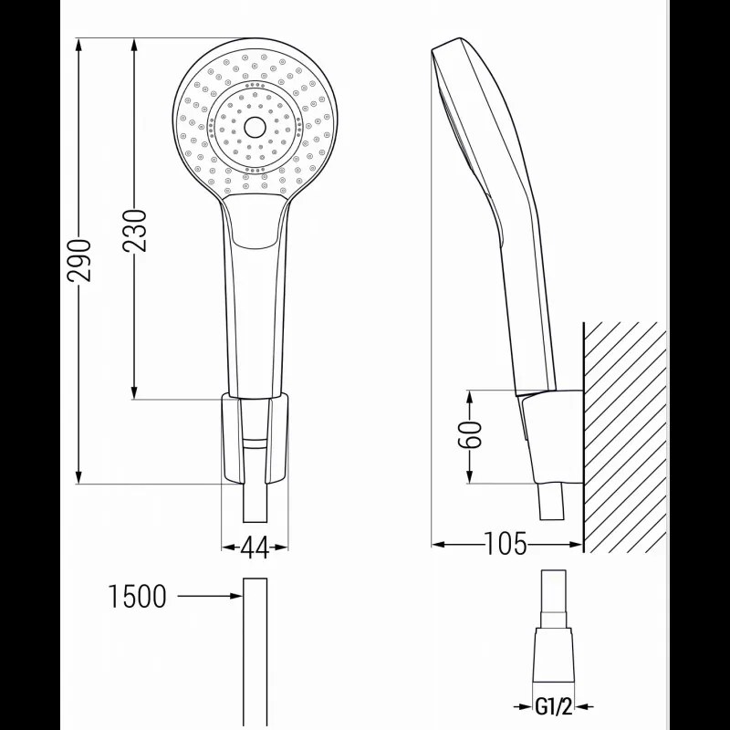 Mexen Pecos vaňová sada R05, čierna - 72713R05-70