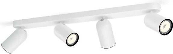 Philips - LED RGBW Stmievateľné bodové svietidlo 4xGU10/4,8W/230V3000K biela + diaľkové ovládanie