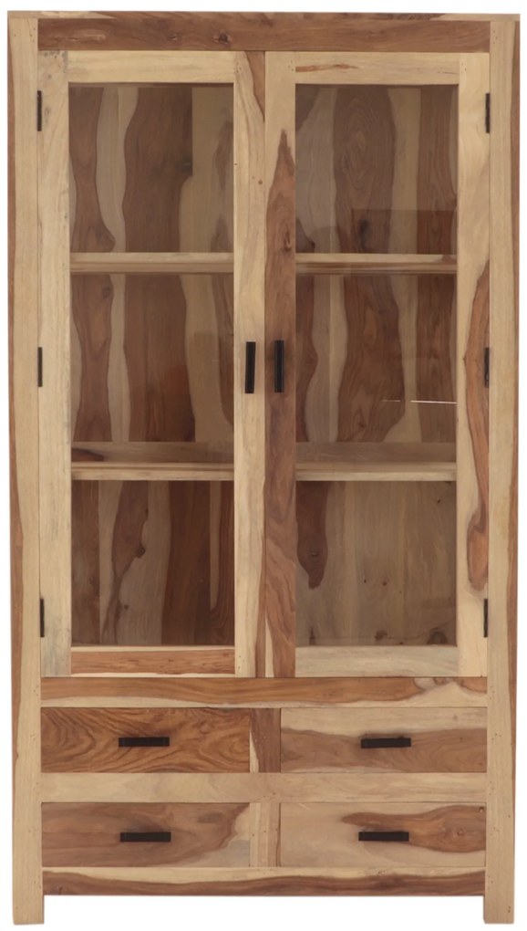furniture-nabytek.cz - Dřevěná vitrína z masivu palisandr 100x180x45