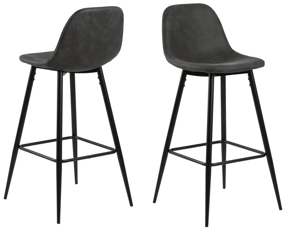 Dizajnová barová stolička Nayeli, antracitová a čierna - Skladom na SK
