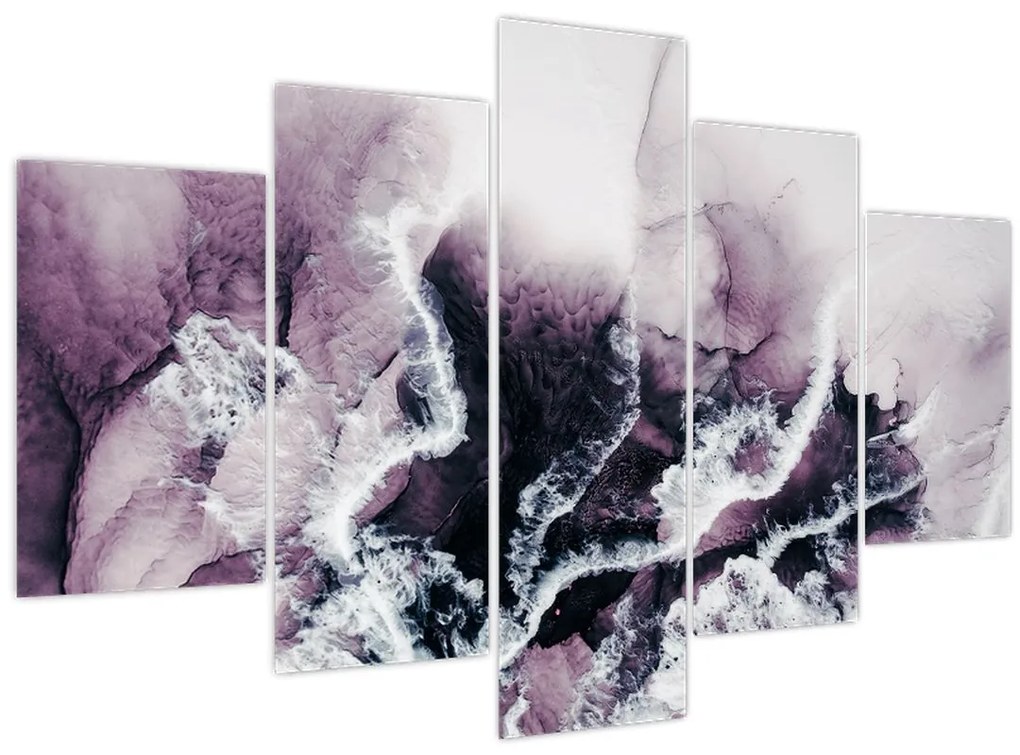 Obraz - Fialový mramor N⁰2 (150x105 cm)
