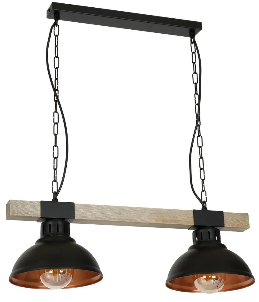 Luster na reťazi HAKON 2xE27/60W/230V