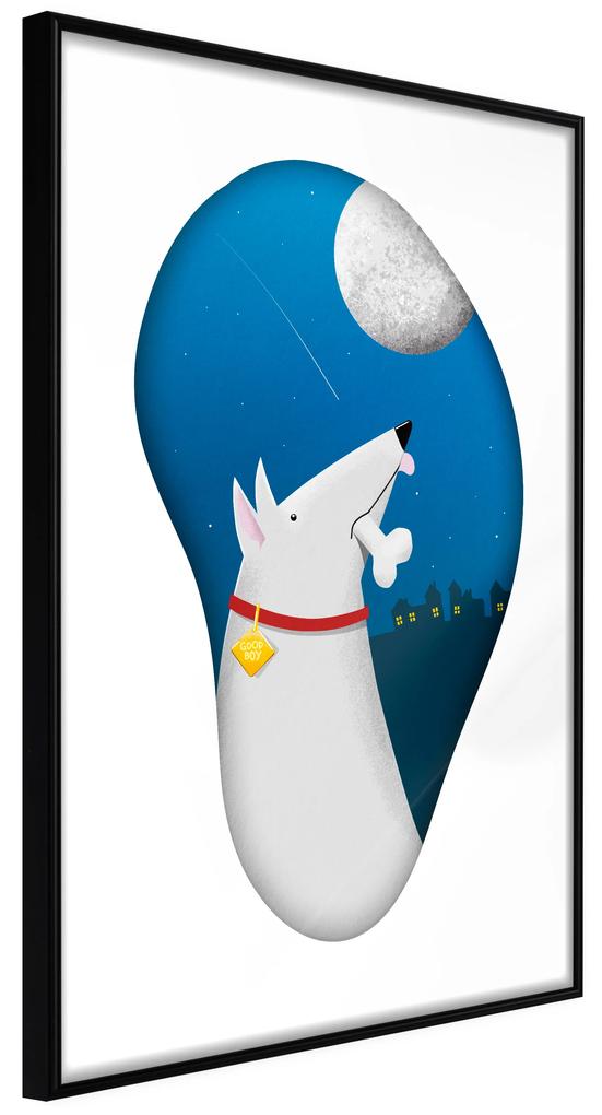 Artgeist Plagát - Dog Dreams [Poster] Veľkosť: 20x30, Verzia: Zlatý rám