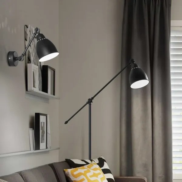 Ideal Lux - Nástenná lampa 1xE27/60W/230V čierna