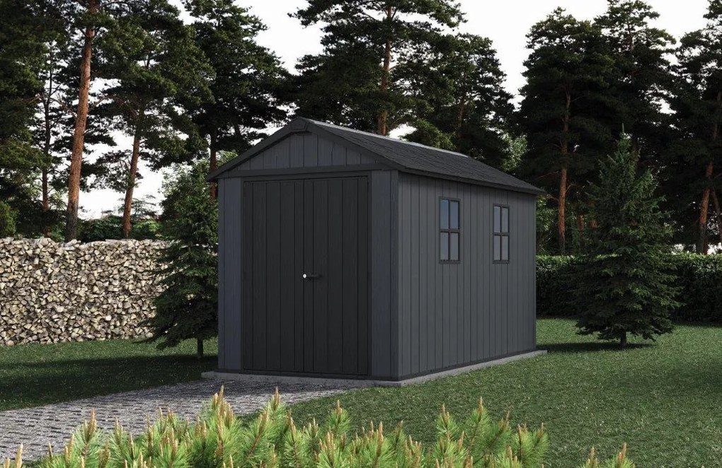 Záhradný domček Keter Newton Plus wide 11x7,5 šedý, s podlahou