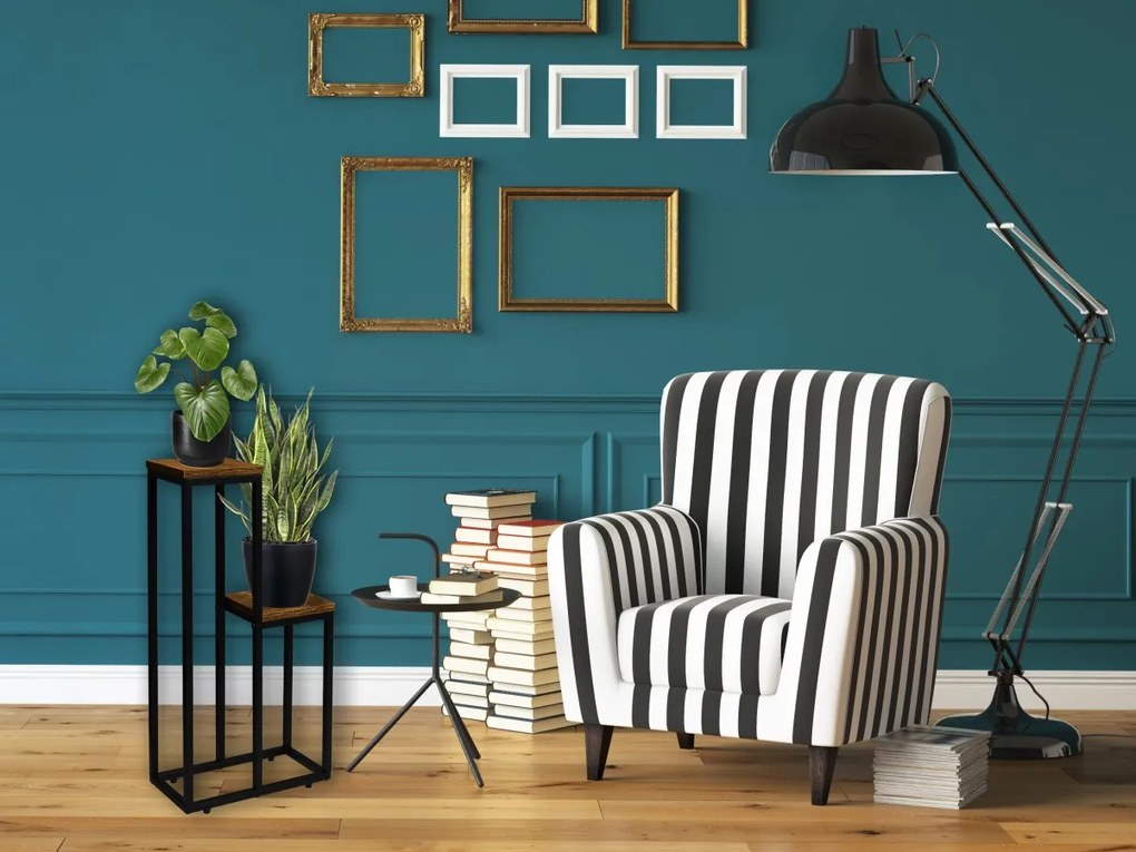 Stojan na kvety Hazel hnedý/čierny