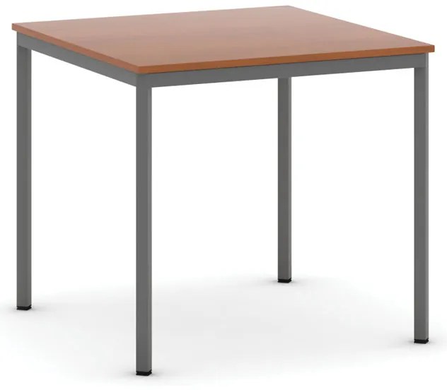 Jedálenský stôl, 80x80 cm, tmavo sivá podnož, čerešňa